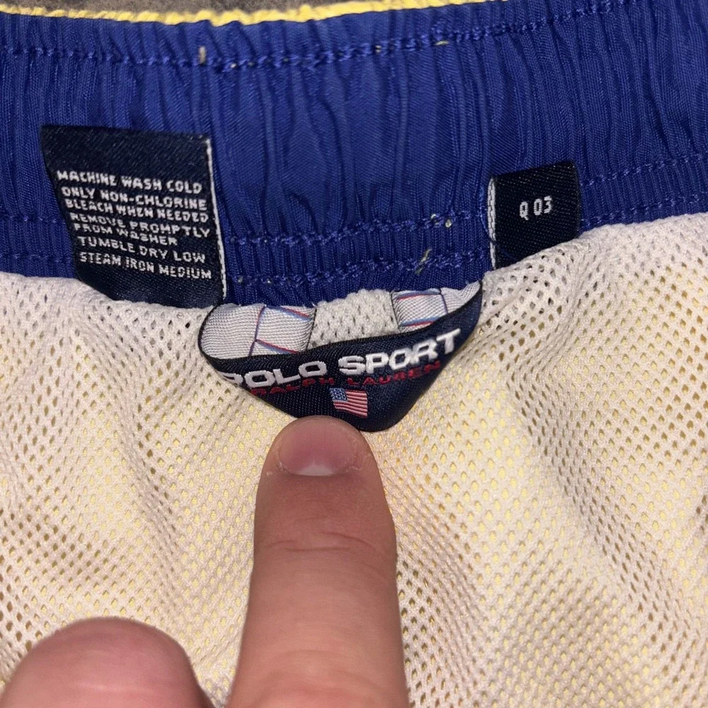 Polo Sport Ralph Lauren Swim Trunks Shorts Men Medium Yellow Elastic Waist Beach